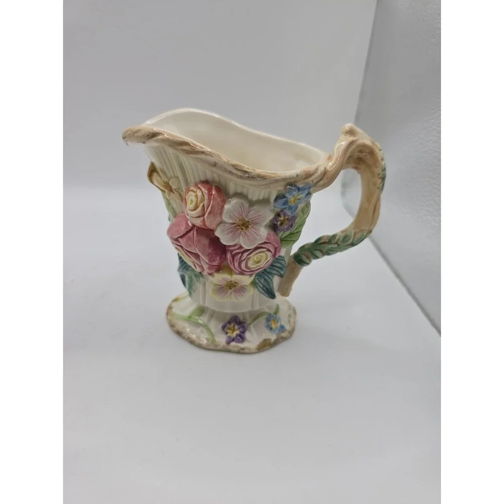 FITZ AND FLOYD Woodland Spring Sugar Bowl & Creamer Set w/lid & spoon